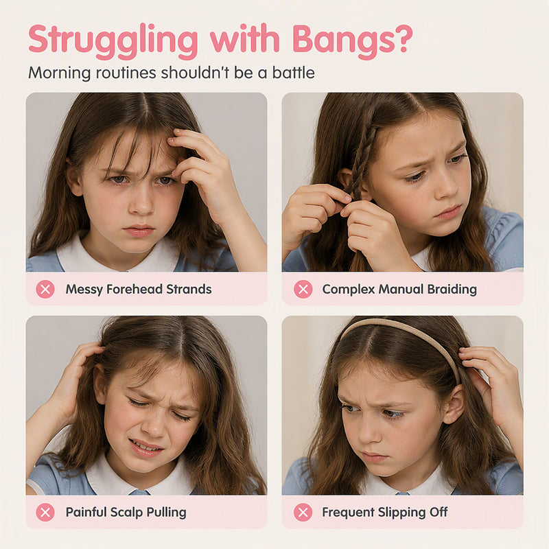 🌸 LAST DAY – Buy 2 Get 4 FREE一$5.83 EACH✨ Cartoon Braiding Headband — Integrated Mini Clips, Instant Braids for Girls