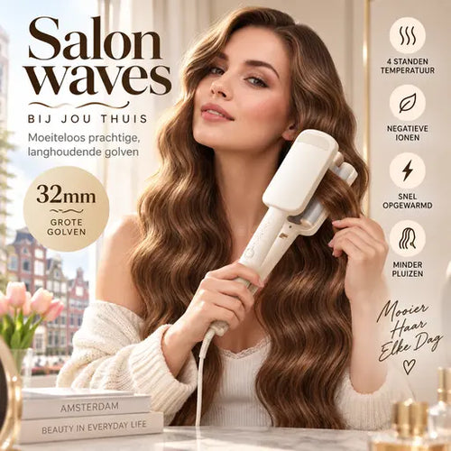 💗 LAST DAY – 50% OFF ✨ 32mm Hair Waver — Fast Heat-Up, Adjustable Temperature & Long-Lasting Salon Waves
