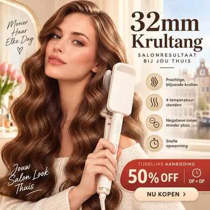💗 LAST DAY – 50% OFF ✨ 32mm Hair Waver — Fast Heat-Up, Adjustable Temperature & Long-Lasting Salon Waves