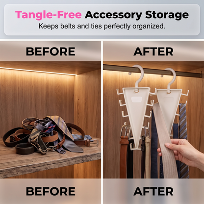 🔥LAST DAY -BUY 2 GET 4 FREE-$5.5 EACH🎁Multi-Functional V-Shaped Double Sided Hanger Storage Rack