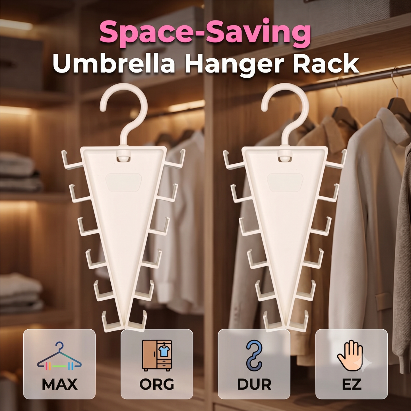 🔥LAST DAY -BUY 2 GET 4 FREE-$5.5 EACH🎁Multi-Functional V-Shaped Double Sided Hanger Storage Rack