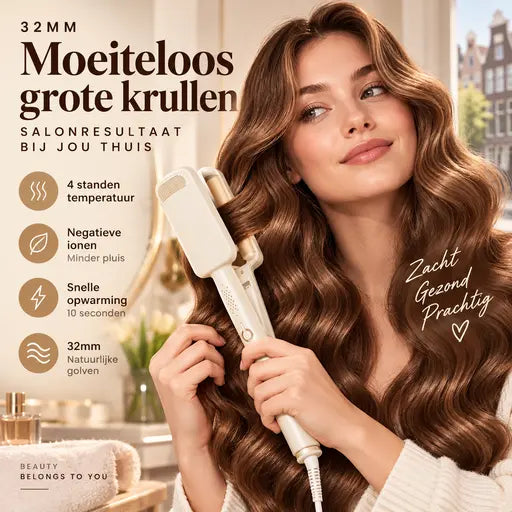 💗 LAST DAY – 50% OFF ✨ 32mm Hair Waver — Fast Heat-Up, Adjustable Temperature & Long-Lasting Salon Waves