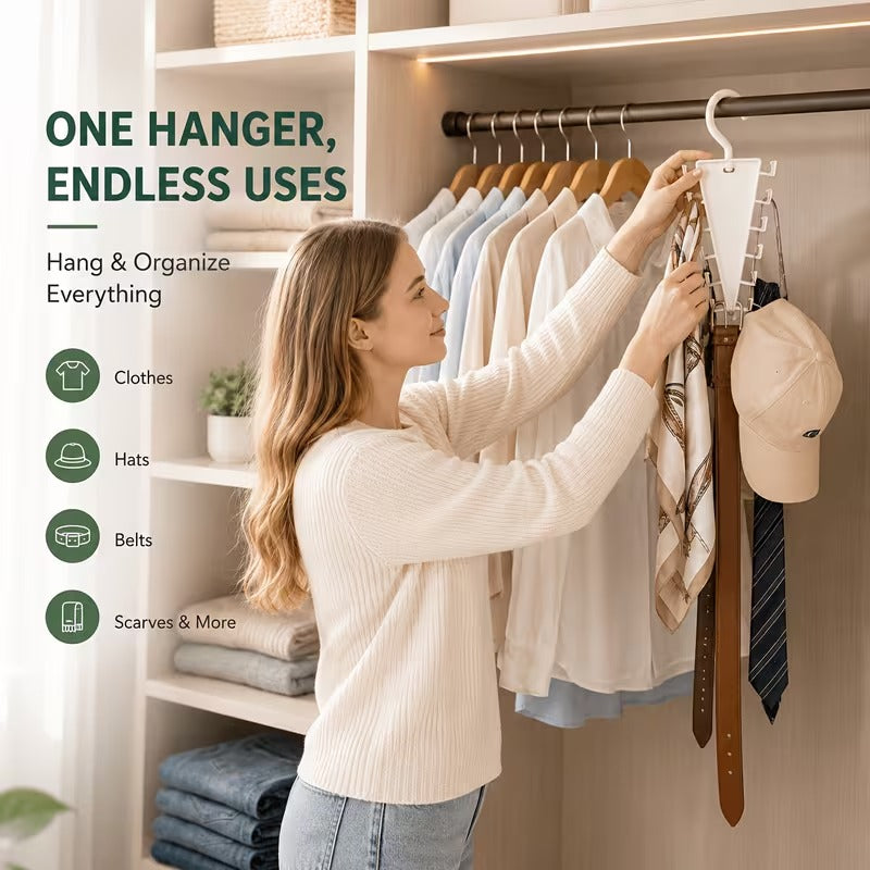 🔥LAST DAY -BUY 2 GET 4 FREE-$5.5 EACH🎁Multi-Functional V-Shaped Double Sided Hanger Storage Rack