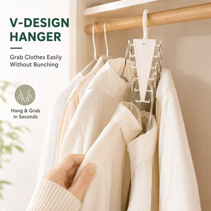 🔥LAST DAY -BUY 2 GET 4 FREE-$5.5 EACH🎁Multi-Functional V-Shaped Double Sided Hanger Storage Rack