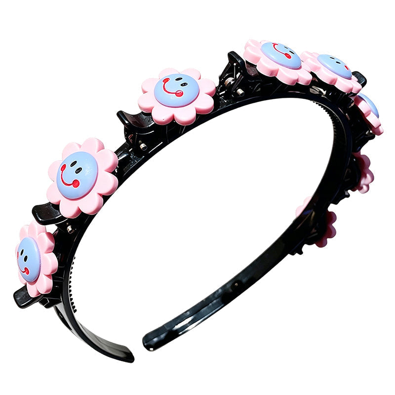 🌸 LAST DAY – Buy 2 Get 4 FREE一$5.83 EACH✨ Cartoon Braiding Headband — Integrated Mini Clips, Instant Braids for Girls