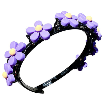 🌸 LAST DAY – Buy 2 Get 4 FREE一$5.83 EACH✨ Cartoon Braiding Headband — Integrated Mini Clips, Instant Braids for Girls