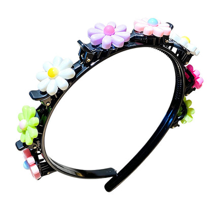 🌸 LAST DAY – Buy 2 Get 4 FREE一$5.83 EACH✨ Cartoon Braiding Headband — Integrated Mini Clips, Instant Braids for Girls