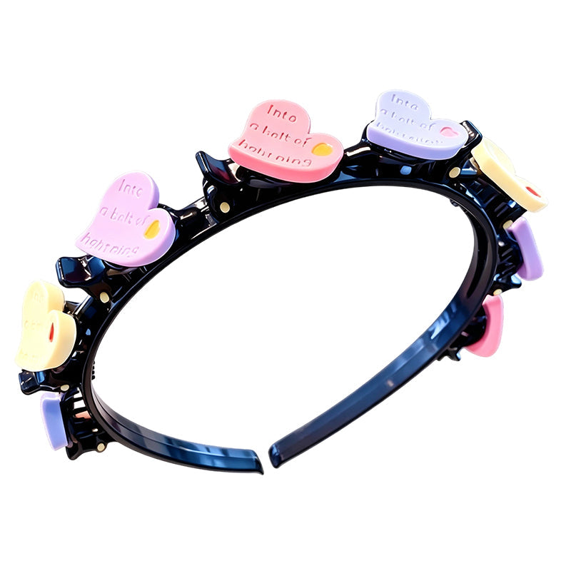 🌸 LAST DAY – Buy 2 Get 4 FREE一$5.83 EACH✨ Cartoon Braiding Headband — Integrated Mini Clips, Instant Braids for Girls