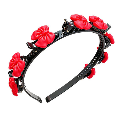 🌸 LAST DAY – Buy 2 Get 4 FREE一$5.83 EACH✨ Cartoon Braiding Headband — Integrated Mini Clips, Instant Braids for Girls