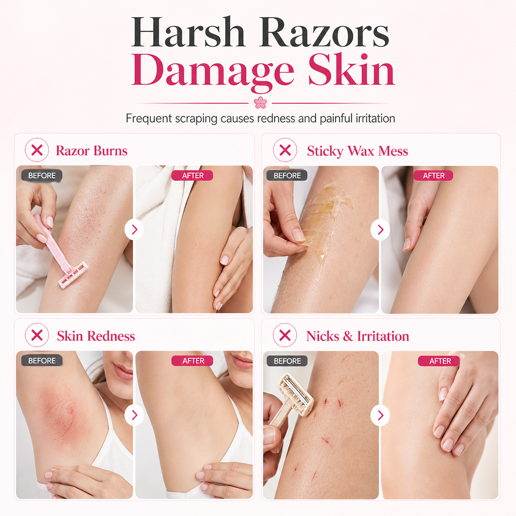Traditional razor and wax hair removal concerns