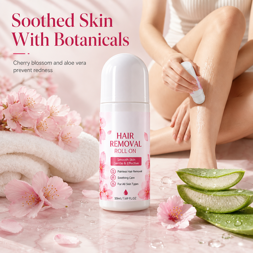 Cherry blossom aloe and hydrating body hair removal care